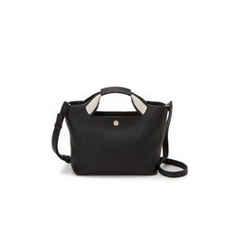 Topkapi Tote Bag, Soft Shrink Taped Handle, Mini Tote Bag with Shoulder, Black