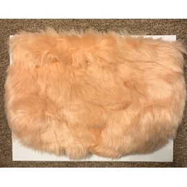 Ryan Roche For Beauty.com Nude Pink Faux Fur Cosmetic Bag Clutch Case New