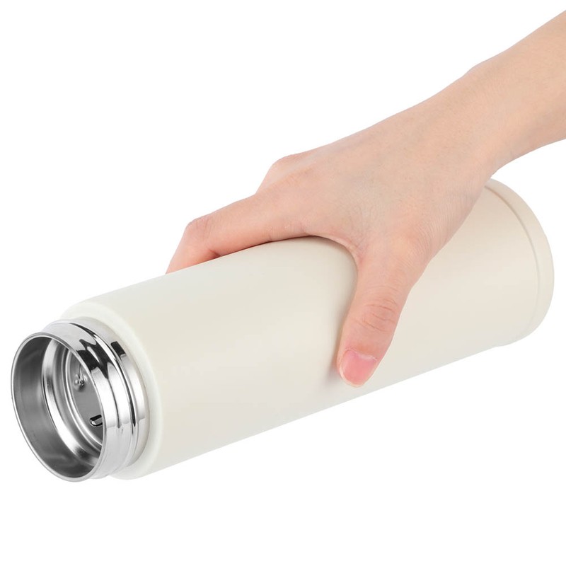 Intelligent TemperatureSensitive Vacuum Cup Mirror Smart TouchScreen Insulation Cup(Creamy White