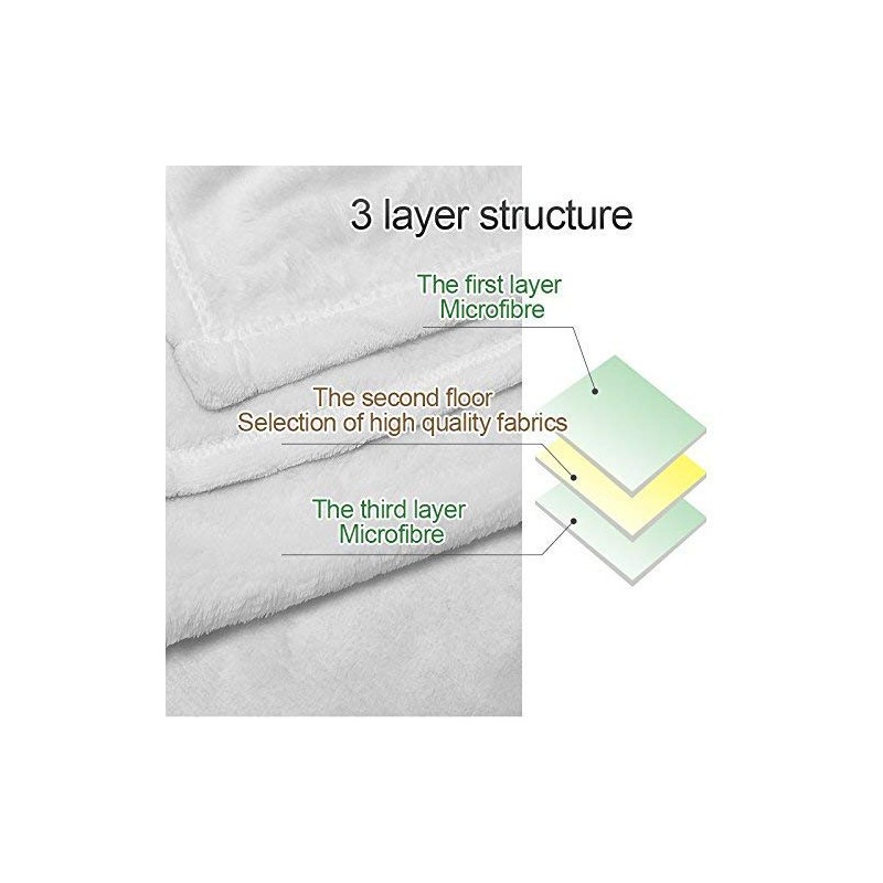 Zomer Fluffy Blanket Printed with Alpaca Motif, Grey, 125 x