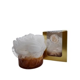 "Duschschwamm mit Shea Butter-Seife – Sanfte Reinigung und Feuchtigkeit, 120 g"