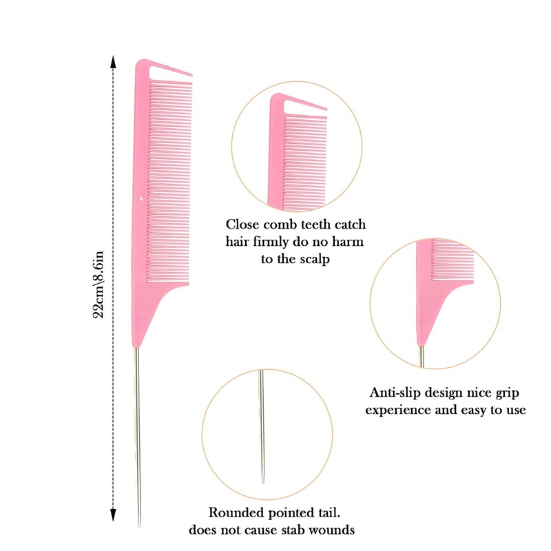 3 Pcs Hair Styling Brush Set - Double Sided Edge