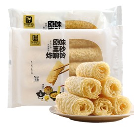Deep Fried Bean Skin Rolls,Dried Tofu Skin Bean Roll,Golden Bean Curd Rolls,Asian Tofu Snack,for Hot Pot and Noodles,Cold Vegetable,Stir Fry(2 Packs,260g)