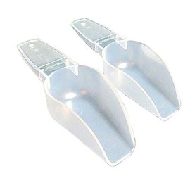 Tupperware Set of 2 Clear Small Canister Scoops with Handles