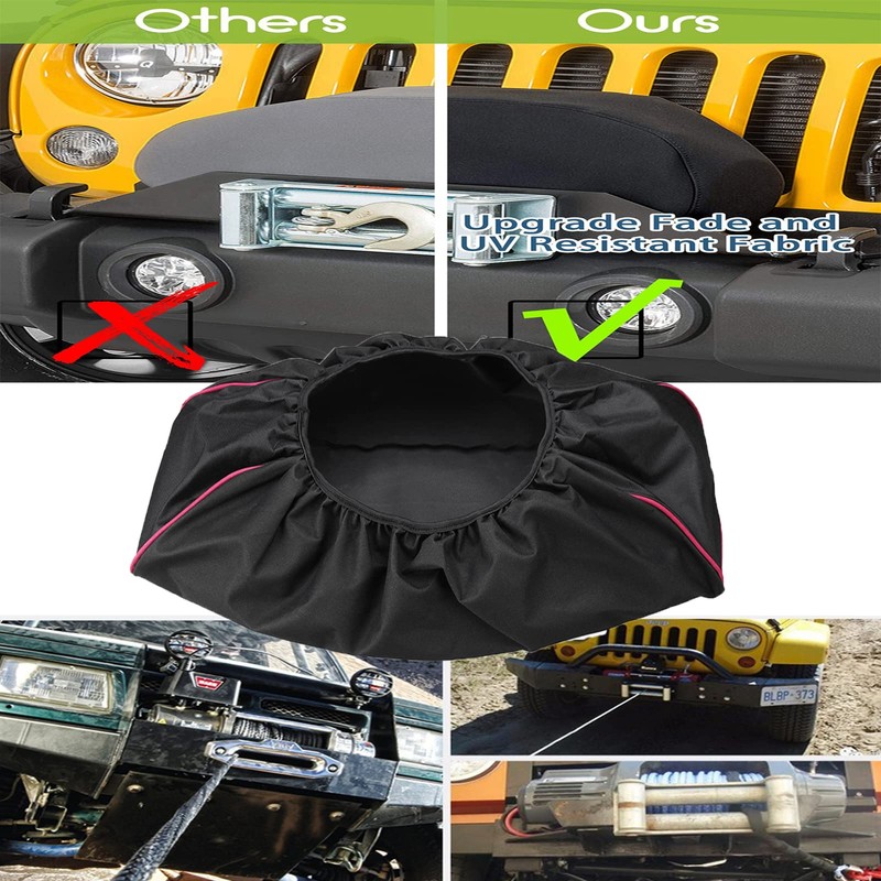 Winch Cover, Heavy Duty Waterproof Dust-Proof Winch Protection Cover, Ideal