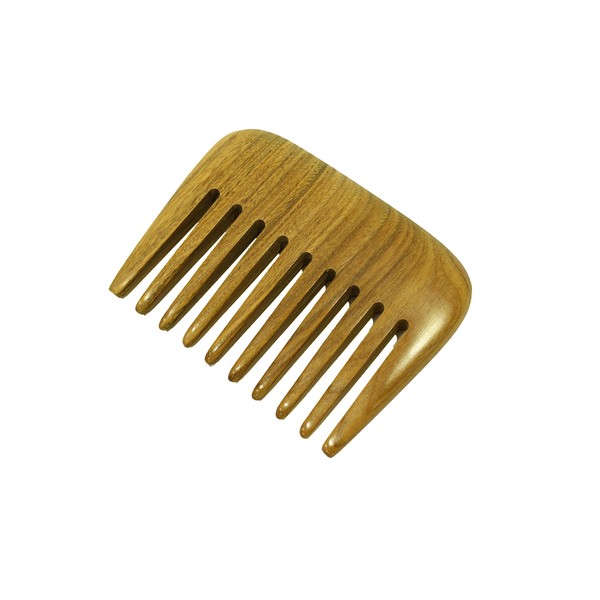 Wooden Hair Pick Sandalwood Wide Tooth Palm-sized Hair Comb - WC051