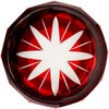Tajima Glass TG04-24-1R Tajima Glass, Edo Kiriko Layered Yarachi, Chrysanthemum,