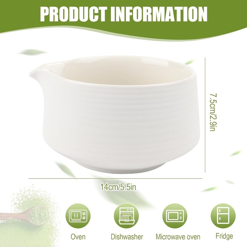 Jognee Ceramic Matcha Bowl, Traditional Matcha Tea Bowl, 560 ml