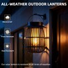 2026 Gen2 Flame Solar Lantern Outdoor Lights, 4Pack Hanging Lantern
