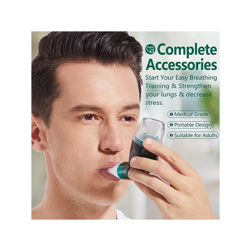 Breathing Exerciser Device for Lungs, Flutter Valve, Expiratory Device