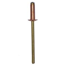 1/8" Diameter Copper Blind Rivet with Copper Mandrel, Dome Head, Grip Range .251-.375 (Pack of 50)