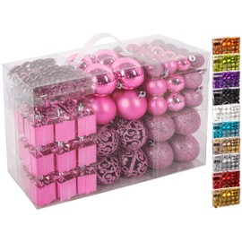 Brubaker, 101-piece set of Christmas baubles with a tree topper, Christmas decoration