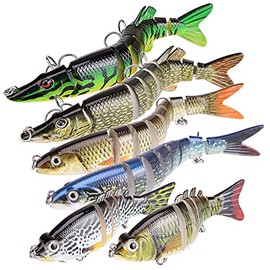 Pumowu Fishing Lures Set Multi-Stage Bait Slow Sinking Bionic Bait bass Freshwater Saltwater bass Bionic Bait bass Men's Fishing Gift