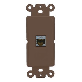 RiteAV CAT6-SHIELDED Wall Plate Rocker Module [Brown]