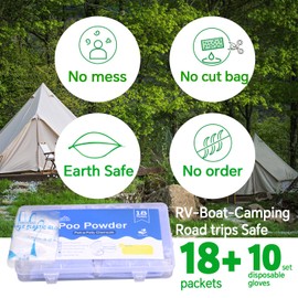 ABXLNIU Poo Powder for Portable Toilet, Fast Gelling, Safe & Easy to Use Absorbent Gel, Go with for Outdoor Toilet, Emergency Toilet, Porta Potty