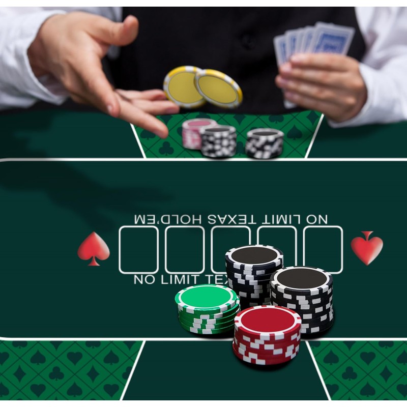 nuveti 63 x 31 Foldable Texas Poker Card Tabletop Layout
