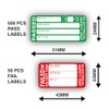 1000PCS Pass 24x51mm & 100PCS Fail 23x43mm Pat Testing Stickers