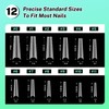 JODSONE Long Coffin Nail Tips Soft Gel Matte Half Cover