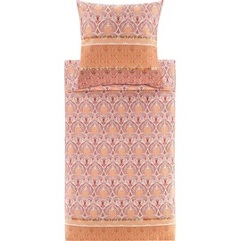 Bassetti Nairobi Cuddly Cushion Cover Fine Satin Orange/Red Size 40 x 40 cm