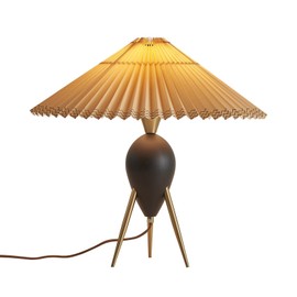 Fetason 16" Wabi-Sabi Black Wood Cute Table Lamp Desk Lamp for Living Room Mid Century Modern Decorative Nightstand Bedside Table Lamp for Bedroom Farmhouse Vintage Small Lamp for Home Office Decor