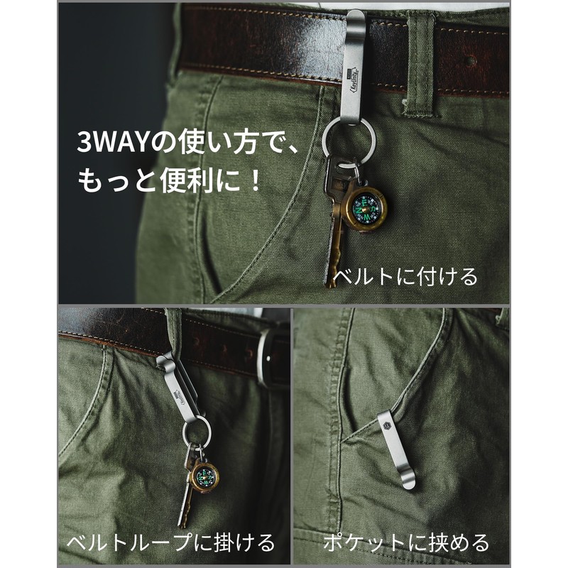 KeyUnity KM00 Keychain Belt Key Holder with Key Ring Belt
