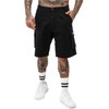 Lonsdale Men's Balrath Cargo Shorts, Black / Grey