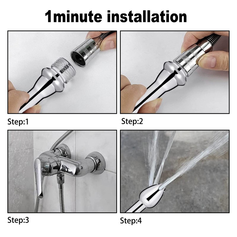5 Holes Aluminum New Nozzle Clean Shower Head, Aluminum Cleaner