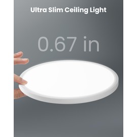 ZYC Flat LED Ceiling Light 12 Inch, LED Flush Mount Ceiling Light Fixture, White Round Flat Lights, 2 Pack Dimmable Lighting 2700K-5000K 5CCT in One(2 Pack 12 inch, White)