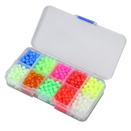 SPYMINNPOO 1000Pcs/Box Fishing Beads Assorted Set Plastic Round Luminous Fishing Rig Beads Fishing Tackle Bait Tools Accessories