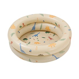 Inflatable Pool Baby Retro Blow Up Swimming Pool Family Cute Style Thickened Water Pool Beige Dinosaur