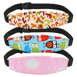 Kesote 3 Soporte Seguridad para Cabeza de Niños Cinturón Ajustable para Silla de Coche, Sujetador Cabeza de Bebé en Silla de Carro