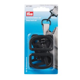 Prym Snap Hook Set, Black, 14 x 7 x 1.5 cm