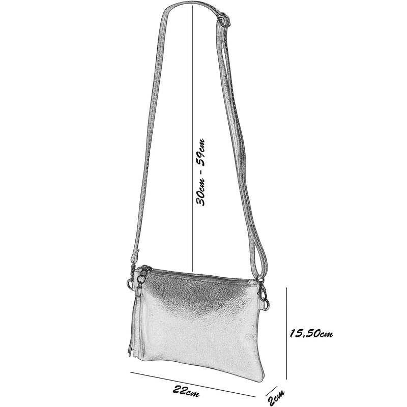 SH Leder Real Leather Shoulder Bag, Clutch Bag, Small Evening