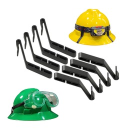 Taaib™ 8-Pack Multipurpose Full Brim Hard Hat Clips Hooks for Headlamp Light and Safety Goggle Strap Holder, Light Mount, 2-in-1 Safety Helmet Accessories, Compatible with MSA V-Gard