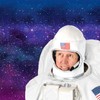 Beistle 60041 Plush Astronaut Helmet, White/Red/Blue