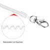 PATIKIL Retractable Coil Spring Keychain Lobster Clasp with Key Ring