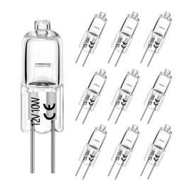 AHEVO G4 Halogen T3 20 Watt 280lm G4 Bi-Pin Bulb AC/DC12 Volt for Under Cabinet Puck Light, Chandeliers, Track Lighting, 20W 12V Warm White 2700K (10 Pack)