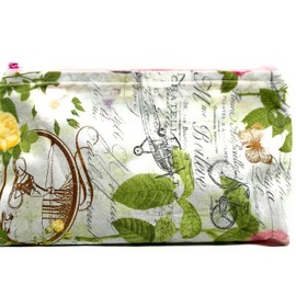 Floral cosmetic bag, makeup bag