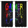 Cinbloo Boys Gamer Curtains 42Wx63H Inch Rod Pocket Gaming Controller