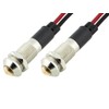 Alpinetech PL8B-A 8mm 5/16" Amber 12V LED Metal Signal Indicator