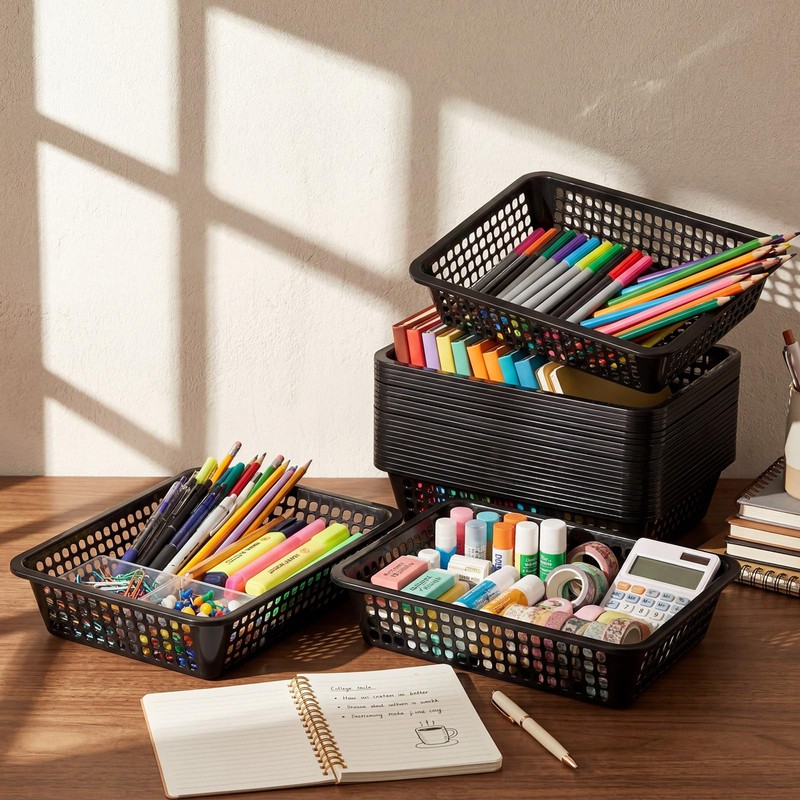 Zhehao 24 Pcs Paper Organizer Basket Bulk 13.6 x 10.2