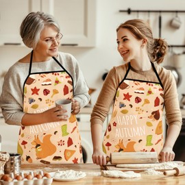 Bonieset Funny Seasonal Holiday Apron, Adjustable Kitchen Cooking Apron for Women Men Grill BBQ Baking Gardening