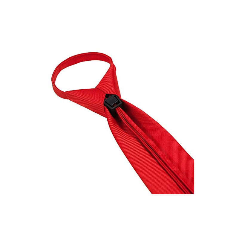 JEMYGINS Mens Red Pre-tied Tie Adjustable Neck Tie