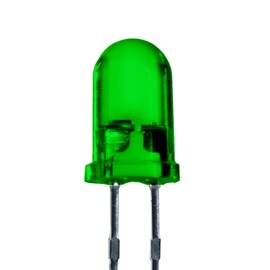 Lumetheus LEDs 5 mm Colour Green Extra Super Bright 16.000 mcd 100 Pieces 2-3 Volts 2 Pin Light Emitting LED Diode Diffused Lens