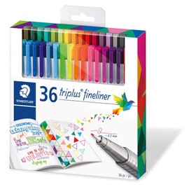 STAEDTLER Color Pen Set, Set of 36 Assorted Colors (Triplus Fineliner Pens)