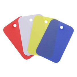 MECCANIXITY Blank Waterproof Eyelet Hole Plastic Shipping Tags,Blank Labeling Tags for Product Identification Tags,Valve Marking,Outdoor Tagging,2x3cm/0.79x1.18 Inch Pack of 100,Multicolored