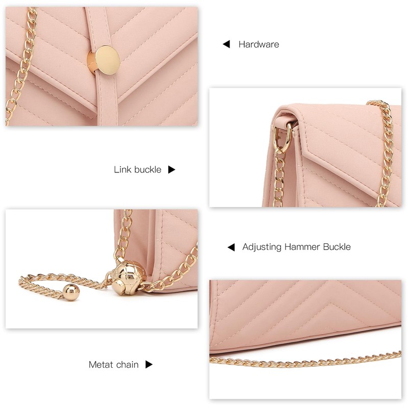 Miss Lulu Women's Clutch Elegant Evening Bag Envelope Shoulder Bag