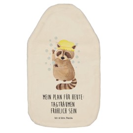 Mr. & Mrs. Panda Hot Water Bottle Raccoon - Gift, Washing, Grain Cushion, Funny Sayings, Children's Hot Water Bottle, Heat Cushion, Daydreams, Bubbles, Hot Water Bottle with Cover