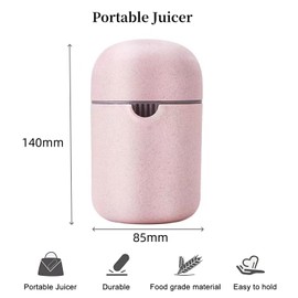 FUZVOL Lemon Squeezer,Portable Orange Juicer Lime Juicer with Two Ways of Use,Manual Citrus Lemon Juicer Cup for Different Fruits(Pink)