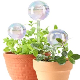 E-feilai - Plant Watering Globes, Glass Watering Balls for Gift, Self-Watering Bulb for Holidays, Plant Spikes, Watering Stake,Automatic Watering System (3Pcs)